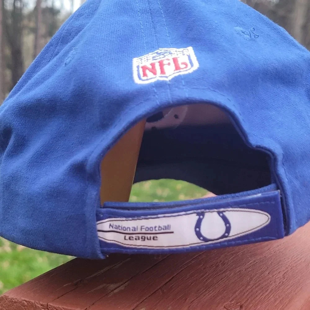 Indianapolis Colts Reebok NFL ProLine Authentic Hat adjustable velcro strap Blue - Picture 8 of 12